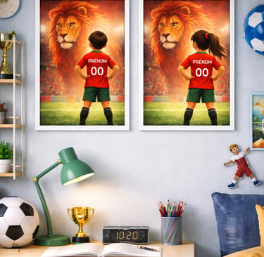 Poster enfant personnalisé – L’âme d’un Lion de l’Atlas