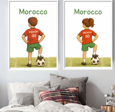 poster enfant équipe nationale du Maroc