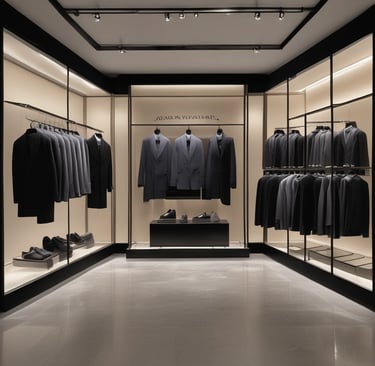 A sleek storefront of Giorgio Armani