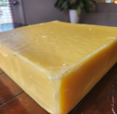 block of organic beeswax