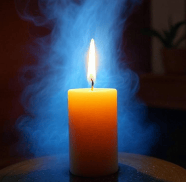 Beeswax Candle Emitting Negative Ions