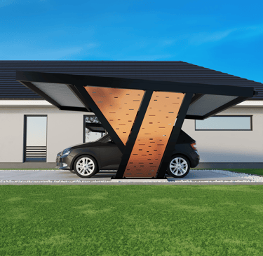 Panel w kolorze miedzianym z blachy wypalanej laserowo 