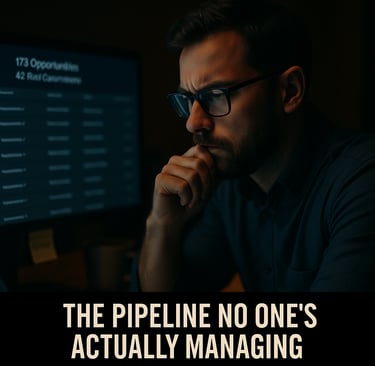 a man in glasses and a black shirt is looking at a computer screen