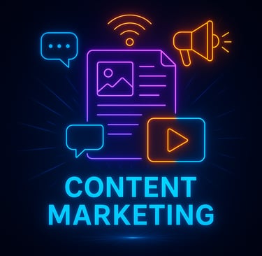 a neon - lit neon - lit neon - lite content marketing content marketing content