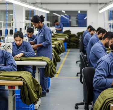 military apparel QC process