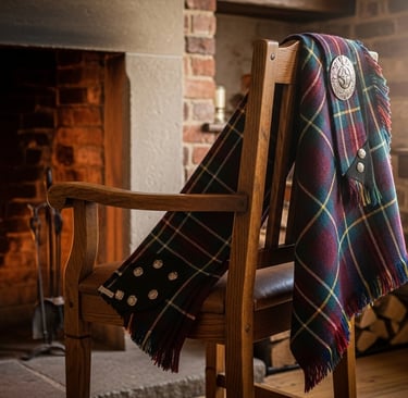 Plaids & Sashes Symbolic and stylish, these pieces complete the look for formal occasions.