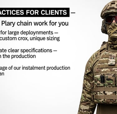 Best Practices for Clients — How to Plan Your Orders To make the supply chain work for you:
