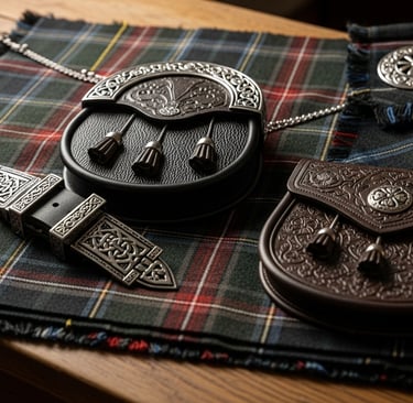The centerpiece of Highland wear — woven in true clan tartans, pleated by hand, and tailored for perfect drape and swing.