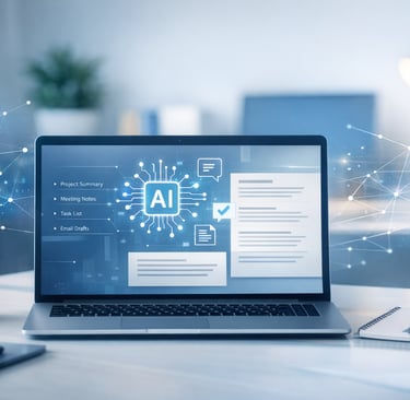 AI used as a daily work assistant for thinking, writing, and summarizing