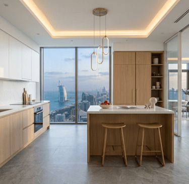 Airbnb kitchen renovation Dubai Marina apartment — Mostreno