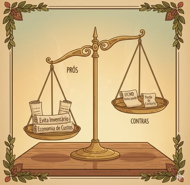 imagem: Uma balança a pesar Prós e Contras