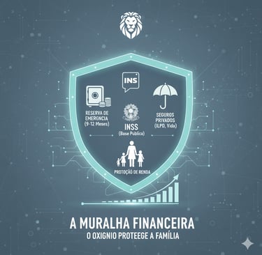 Muralha financeira para pais solo com seguro de vida ILPD e reserva de emergência