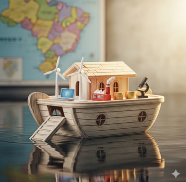 a toy boat with a small computer