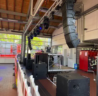 Line Array Nexo GeoS8 TW audio DJ setup bei der Turm Brennt in Gerlingen