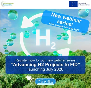 Clean Hydrogen Partnership "Advancing H2 Projects to FID" webinar series 2026 — schedule and topics 