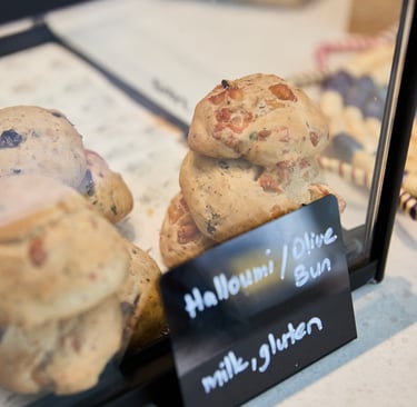 Halloumi/olive bun amsterdam