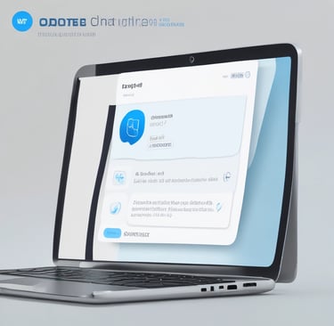 A stylized, green geometric logo resembling overlapping lines forms the central focus. Below the logo, the text 'Open AI' is displayed in a golden hue. The background features a pattern of concentric, reflective circles with a teal tint on a dark surface.