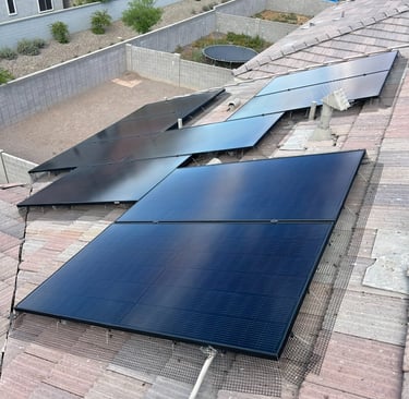 Solar panel bird proofing mesh installed to stop pigeons in Phoenix