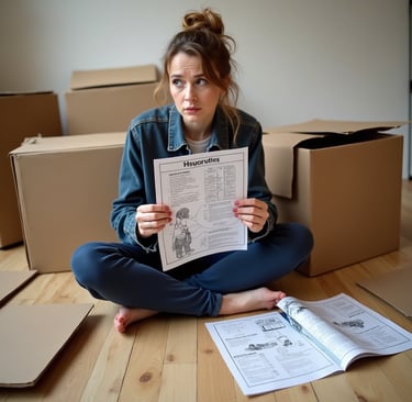 ADHD metaphor showing person using wrong manual for neurotypical advice.