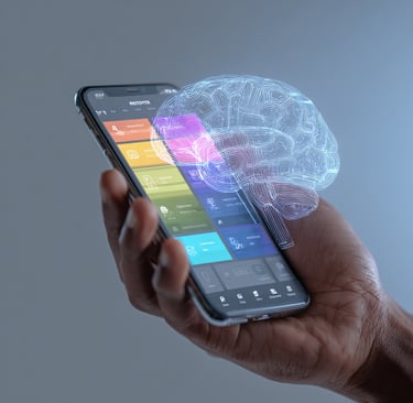 Smartphone showing neuroscience-powered ADHD time management app.