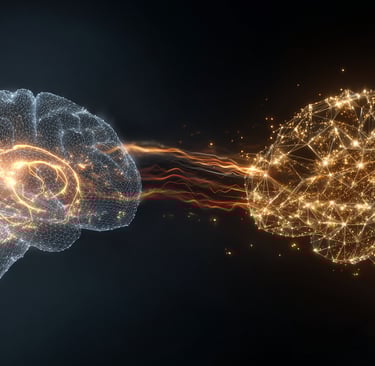 ADHD breakthrough image merging neuroscience and technology.