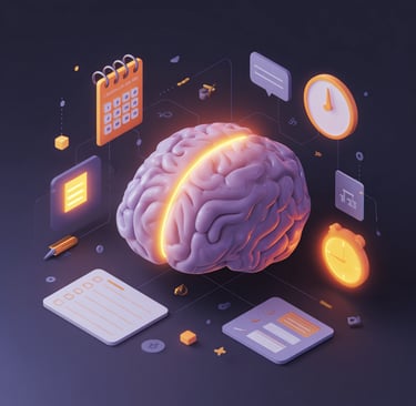 ADHD brain linking to executive function tools, symbolizing Your Prefrontal Cortex Isn’t Broken.