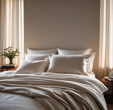 Delivery trucks loaded with bedding products ready to supply Lithuanian businesses.