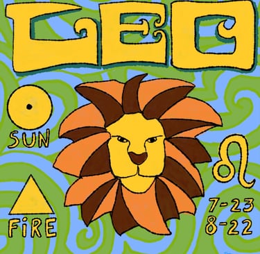 Leo Horoscope Art by Tina G.