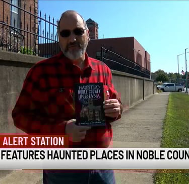 Author Mark R. Hunter on 21Alive newscast.