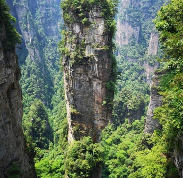 a mountain range in Zhangjiajie China