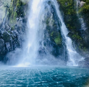  a large waterfall