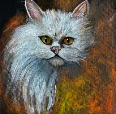 “Fluffy” cat painting 