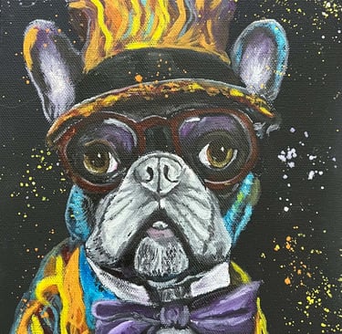 “Frenchie” a dog painting 