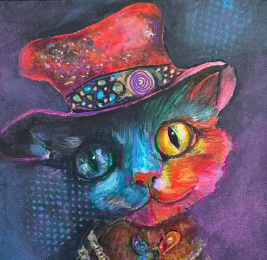 “Gem” cat painting 