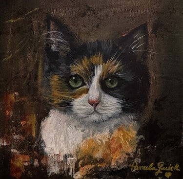 “Gracie” cat painting 