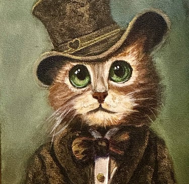 “Mr. Mac” cat painting 