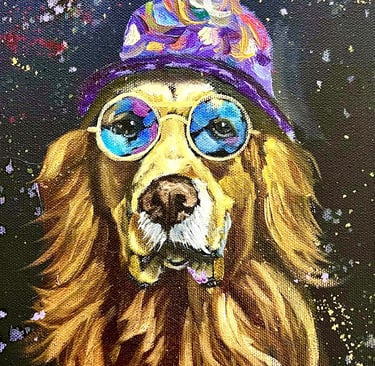 “Sherlock” a dog painting 