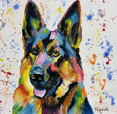 “Titon” dog painting 