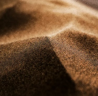 A close-up image of sand in the desert
