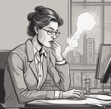 Eine Person, die an sich und ihren Fähigkeiten zweifelt