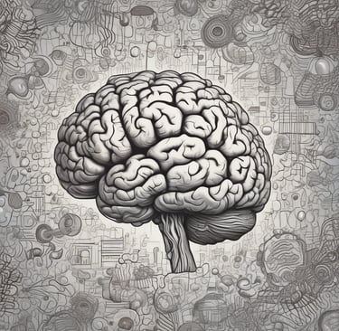 Ein Gehirn als Symbol für endlose Gedankenschleifen