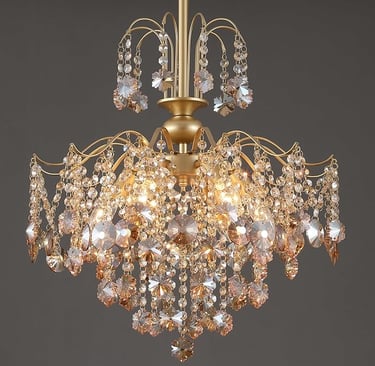 Luxury Gold Crystal Chandelier by Q&S