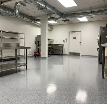 Epoxy lantai dapur MBG Cimahi