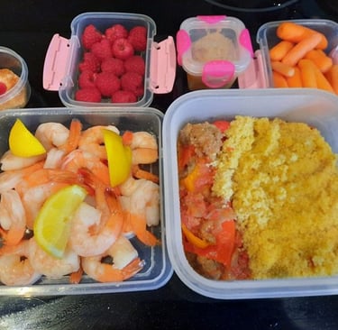 Cous cous with shrimp