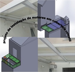 Projeto cad 3D - teto retrátil - São Paulo
