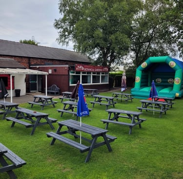 Beer garden at the Atherton and Tyldesley Botanical Gardens