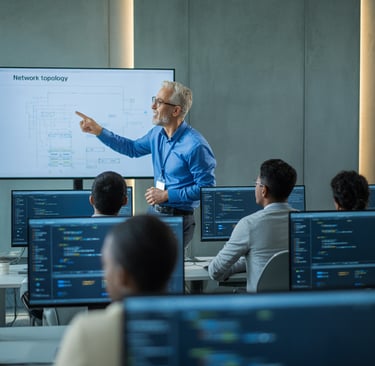 Azure Solution Expert Teaching a class.