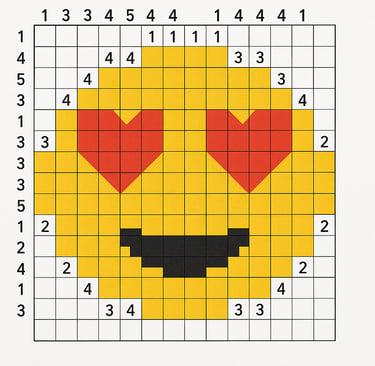 Nanogram Puzzle Heart Eyes Smiley 