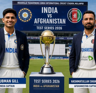 India vs Afghanistan 2026, Team India Test match, India vs Afghanistan live