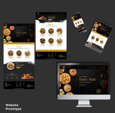UI/UX prototype showing user flow between login, dashboard, and profile pages
